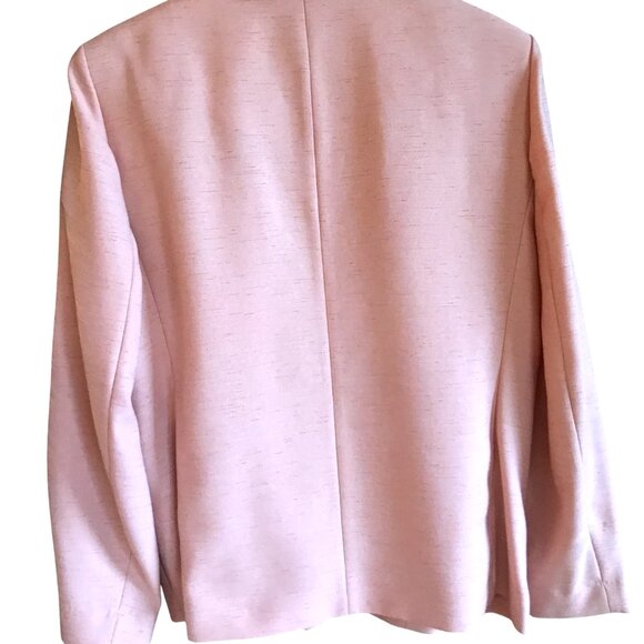 Alfred Dunner Beaded Blazer: Vintage 80s Floral Embroidery Jacket, Peach 14P - Picture 2 of 11